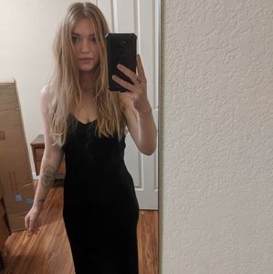 Black midi dress